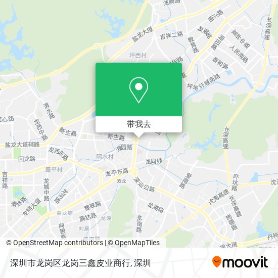深圳市龙岗区龙岗三鑫皮业商行地图