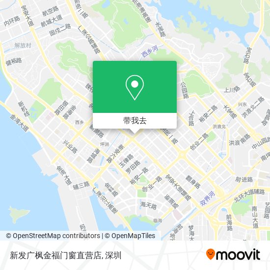 新发广枫金福门窗直营店地图