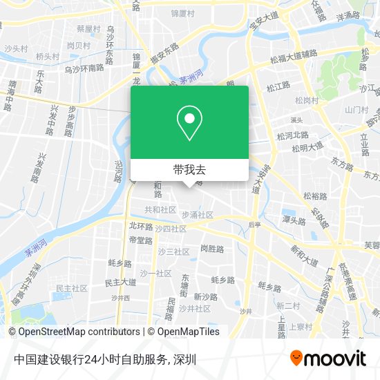 中国建设银行24小时自助服务地图