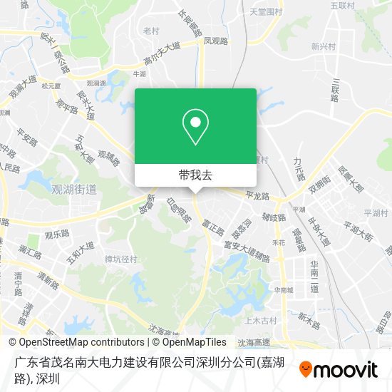 广东省茂名南大电力建设有限公司深圳分公司(嘉湖路)地图