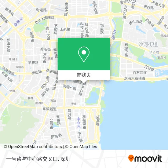 一号路与中心路交叉口地图