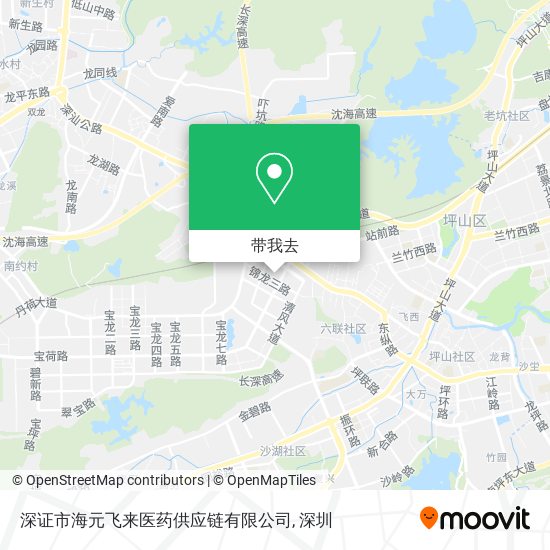 深证市海元飞来医药供应链有限公司地图