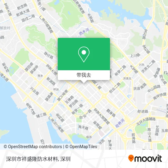 深圳市祥盛隆防水材料地图