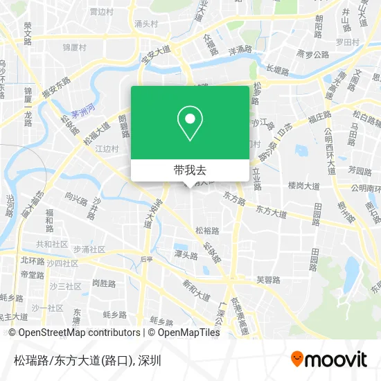 松瑞路/东方大道(路口)地图