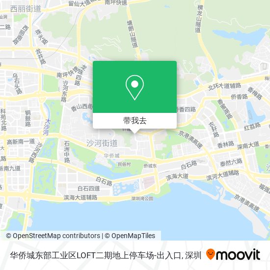 华侨城东部工业区LOFT二期地上停车场-出入口地图