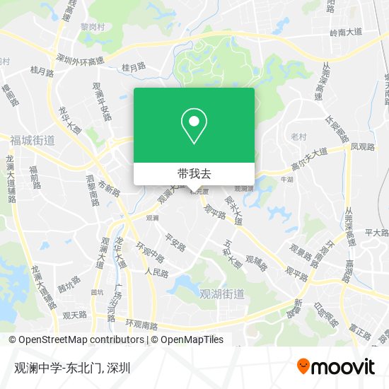 观澜中学-东北门地图