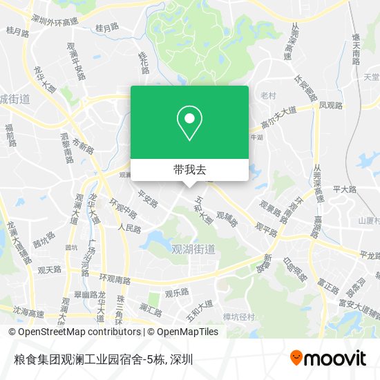 粮食集团观澜工业园宿舍-5栋地图
