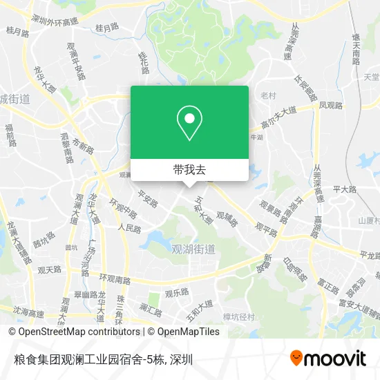 粮食集团观澜工业园宿舍-5栋地图