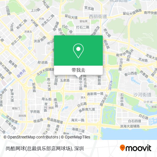 尚酷网球(总裁俱乐部店网球场)地图