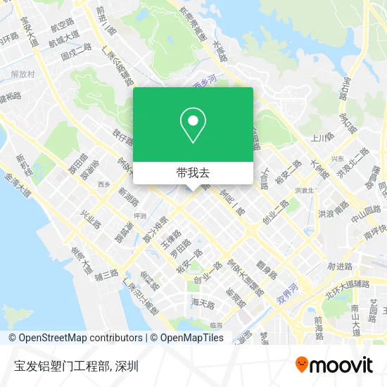 宝发铝塑门工程部地图
