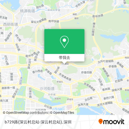 b729路(深云村总站-深云村总站)地图