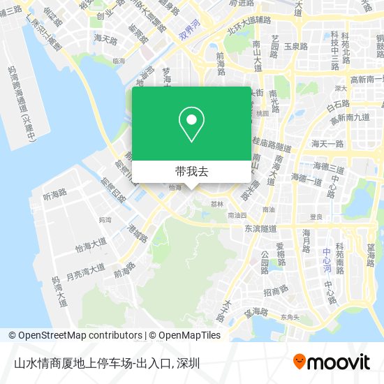 山水情商厦地上停车场-出入口地图