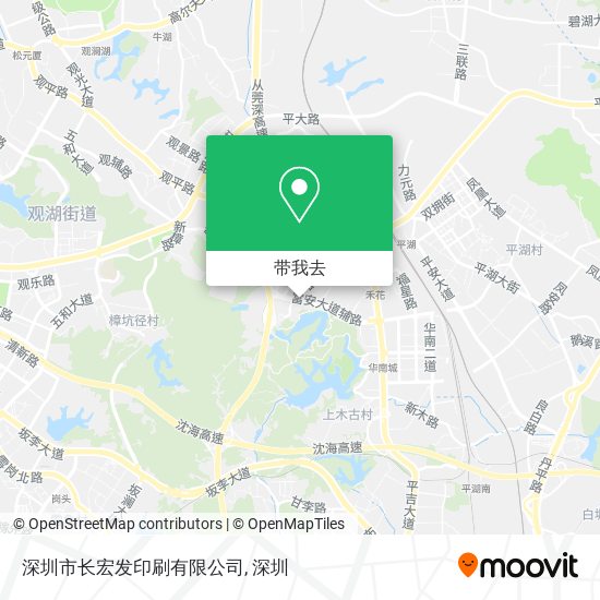 深圳市长宏发印刷有限公司地图