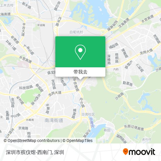 深圳市殡仪馆-西南门地图