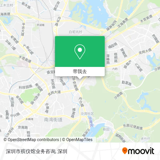 深圳市殡仪馆业务咨询地图