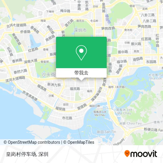 皇岗村停车场地图