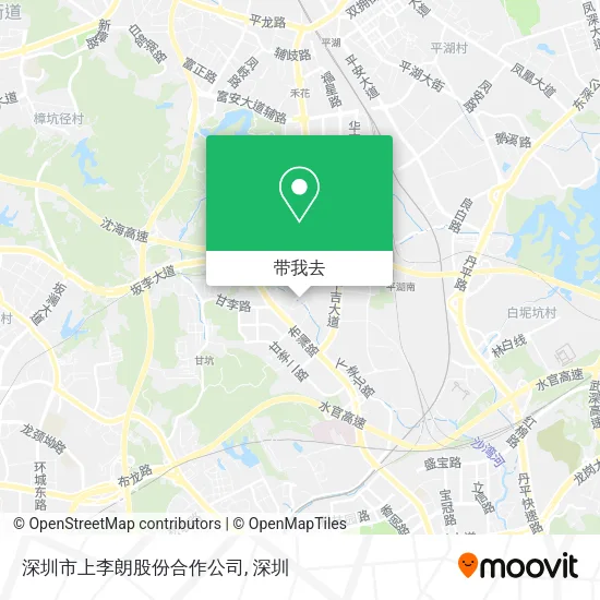 深圳市上李朗股份合作公司地图