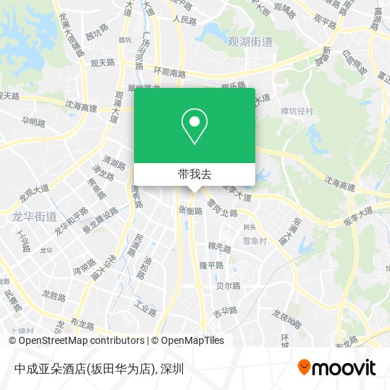 中成亚朵酒店(坂田华为店)地图