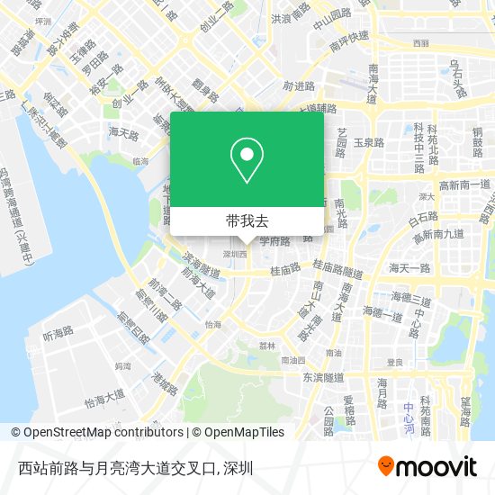 西站前路与月亮湾大道交叉口地图