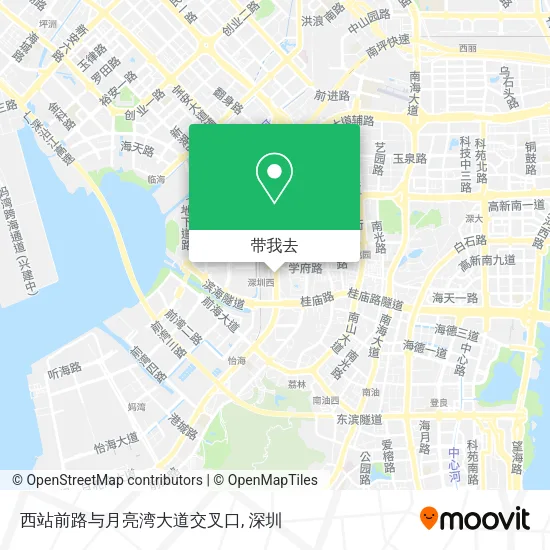 西站前路与月亮湾大道交叉口地图