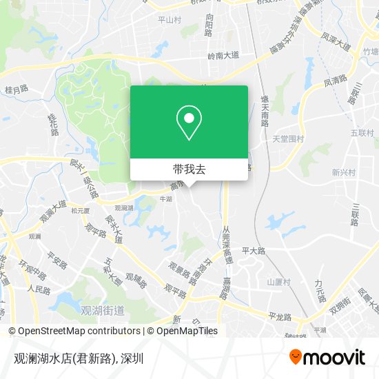 观澜湖水店(君新路)地图