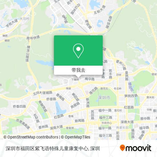 深圳市福田区紫飞语特殊儿童康复中心地图