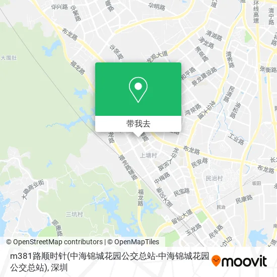 m381路顺时针(中海锦城花园公交总站-中海锦城花园公交总站)地图