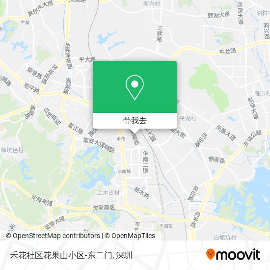禾花社区花果山小区-东二门地图