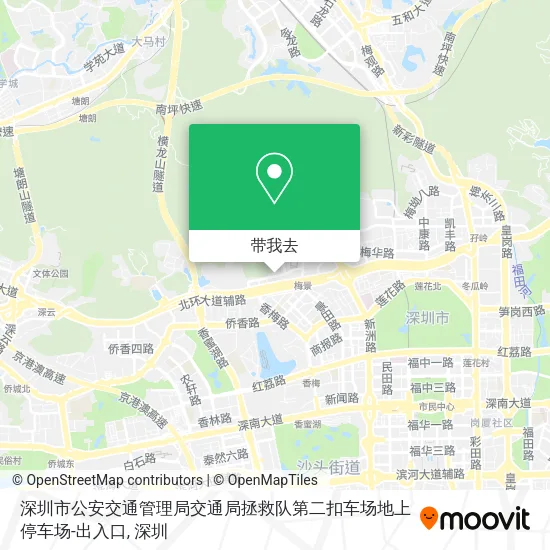 深圳市公安交通管理局交通局拯救队第二扣车场地上停车场-出入口地图
