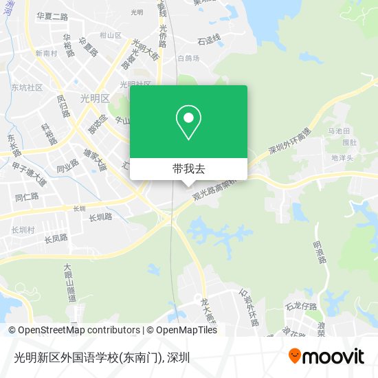 光明新区外国语学校(东南门)地图