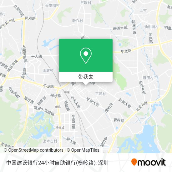 中国建设银行24小时自助银行(横岭路)地图