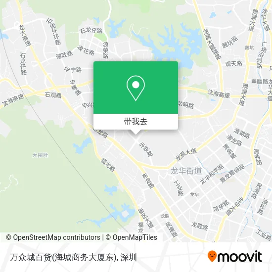 万众城百货(海城商务大厦东)地图