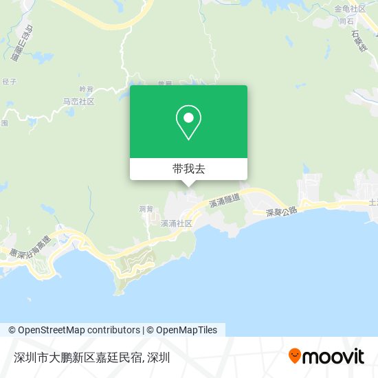 深圳市大鹏新区嘉廷民宿地图