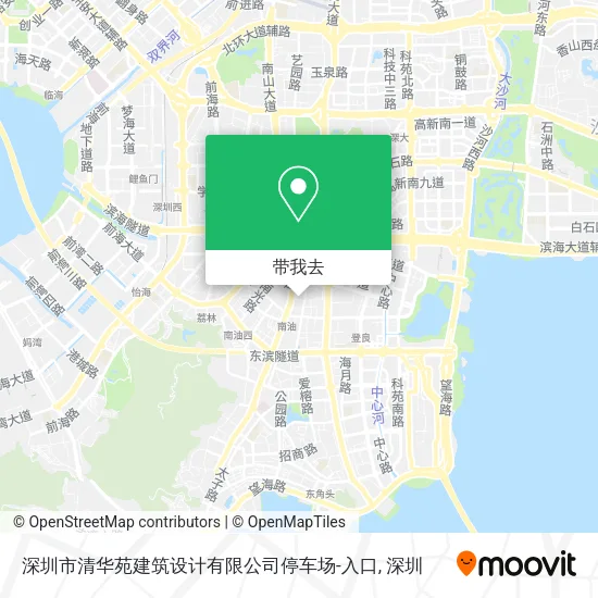 深圳市清华苑建筑设计有限公司停车场-入口地图