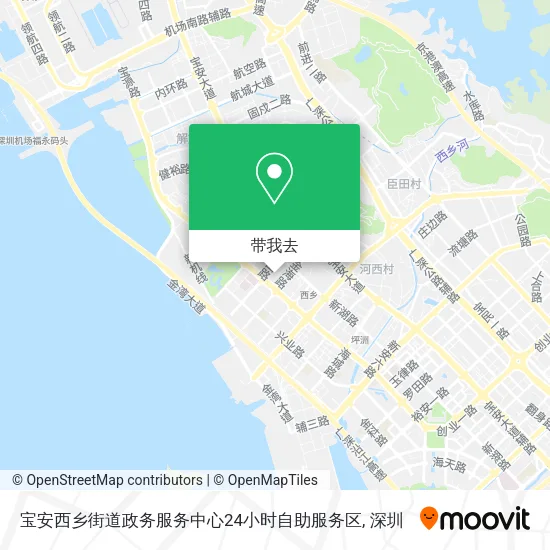 宝安西乡街道政务服务中心24小时自助服务区地图