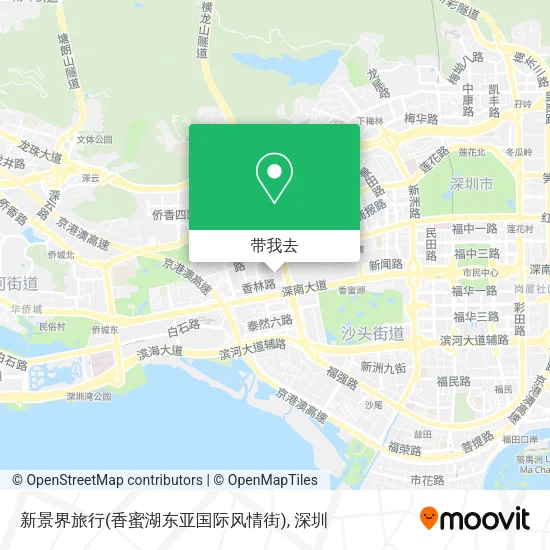 新景界旅行(香蜜湖东亚国际风情街)地图