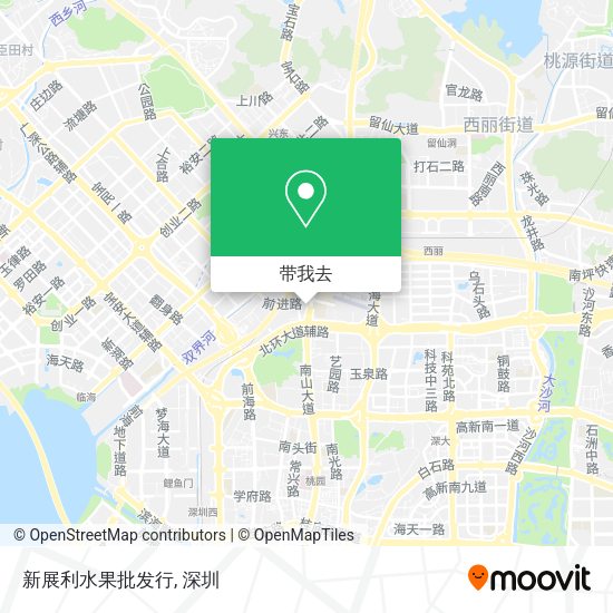 新展利水果批发行地图