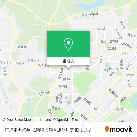 广汽本田汽车-龙岗特约销售服务店东北门地图