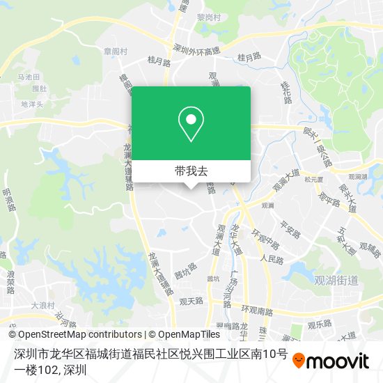 深圳市龙华区福城街道福民社区悦兴围工业区南10号一楼102地图