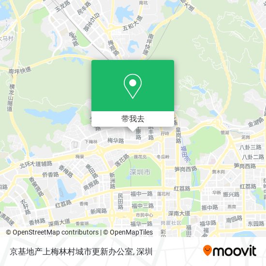 京基地产上梅林村城市更新办公室地图