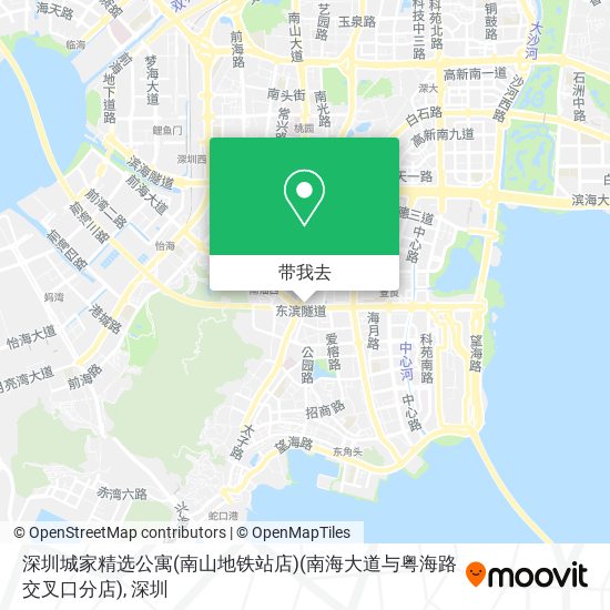 深圳城家精选公寓(南山地铁站店)(南海大道与粤海路交叉口分店)地图