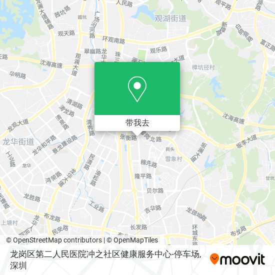 龙岗区第二人民医院冲之社区健康服务中心-停车场地图