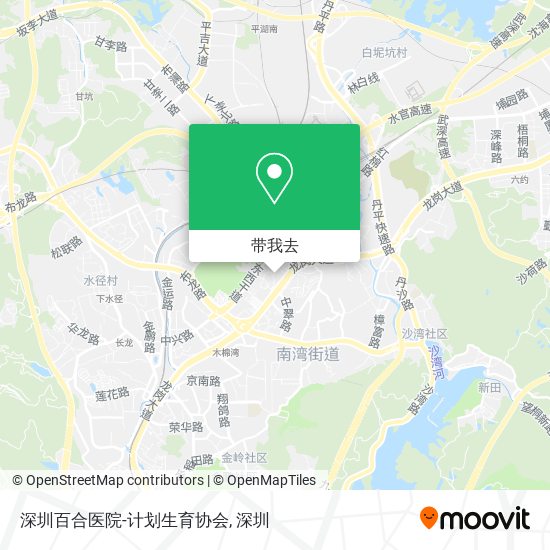 深圳百合医院-计划生育协会地图