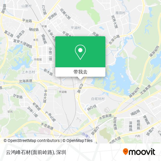 云鸿峰石材(面前岭路)地图