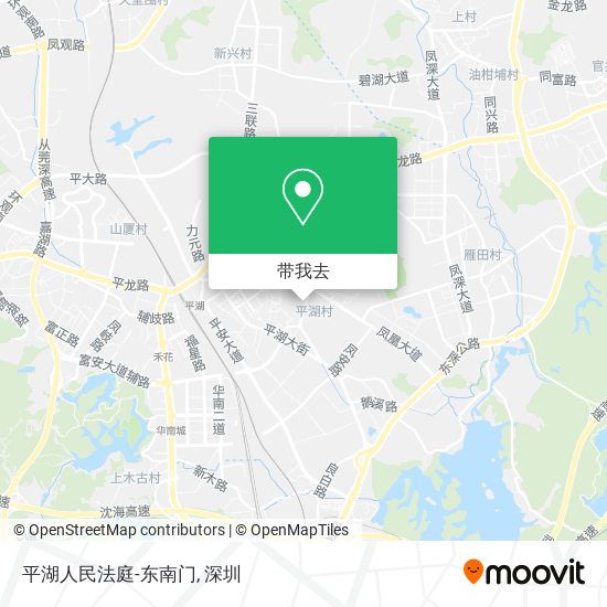 平湖人民法庭-东南门地图