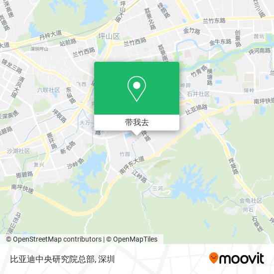 比亚迪中央研究院总部地图