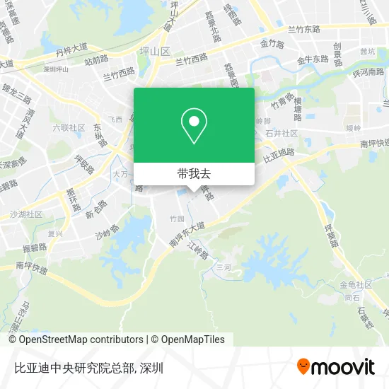 比亚迪中央研究院总部地图