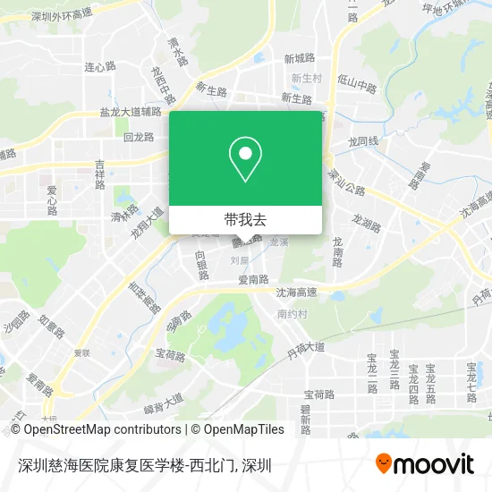 深圳慈海医院康复医学楼-西北门地图