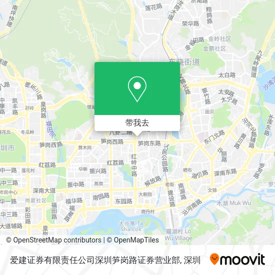 爱建证券有限责任公司深圳笋岗路证券营业部地图