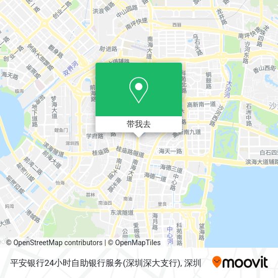 平安银行24小时自助银行服务(深圳深大支行)地图